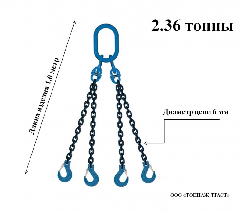 Строп 4сц-паук 2.36 тн. 1 м